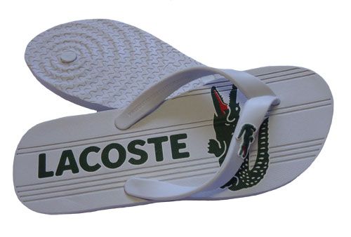 chinelo lacoste branco