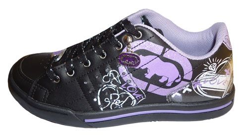 tenis ecko feminino preto e lilas