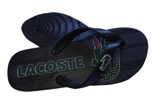 chinelo lacoste preto
