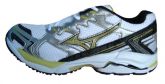 mizuno wave branco e dourado